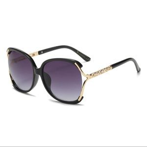 Oversized black butterfly Sunglasses